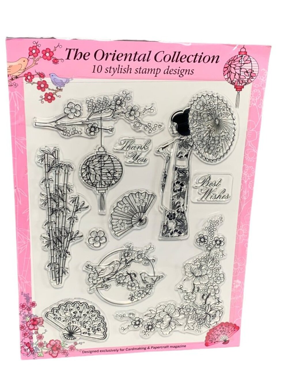 The Oriental Collection 10 Stylish Cling Stamp Designs Cardmaking & Papercraft